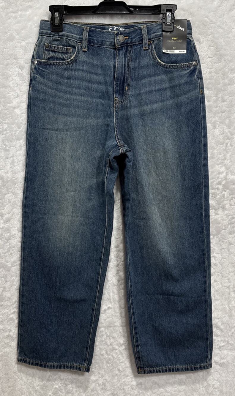 Art Class Boys Baggy Jeans Youth Size 12 Medium Wash Denim Adjustable Waist